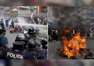 നേപ്പാൾ പ്രക്ഷോഭം : മുൻ പ്രധാനമന്ത്രിയുടെ ഭാര്യ വെന്തു മരിച്ചു